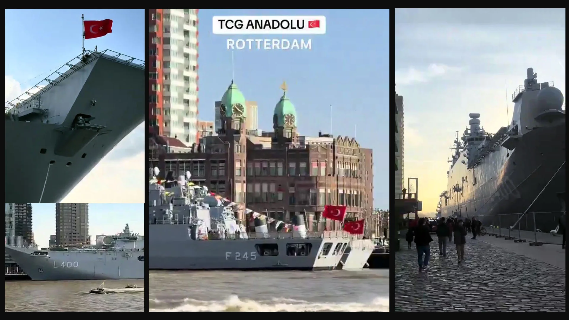 Türk savaş gemileri Rotterdam Limanı'nda Hollanda'yı salladı